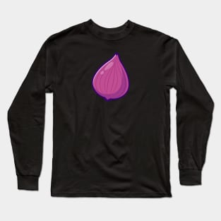 Red Onion Vegetable Cartoon Long Sleeve T-Shirt